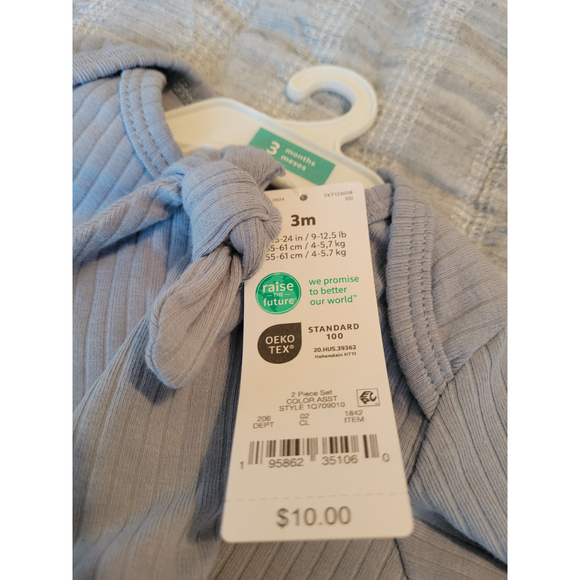 Baby Carter's Gown Hat Size 3M Blue NWT - Picture 2 of 3